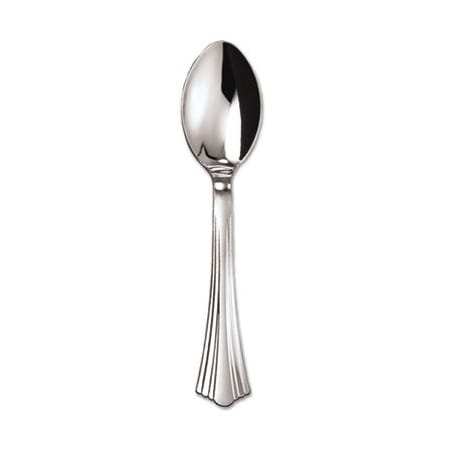 Wna WNA, Heavyweight Plastic Spoons, Silver, 6 1/4in, Reflections Design, 600PK 620155